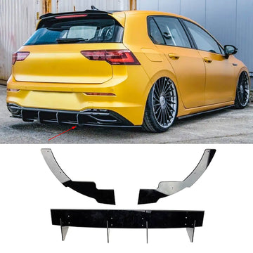 For 2021-2023 VW Golf 8 MK8 Rear Diffuser Gloss Black